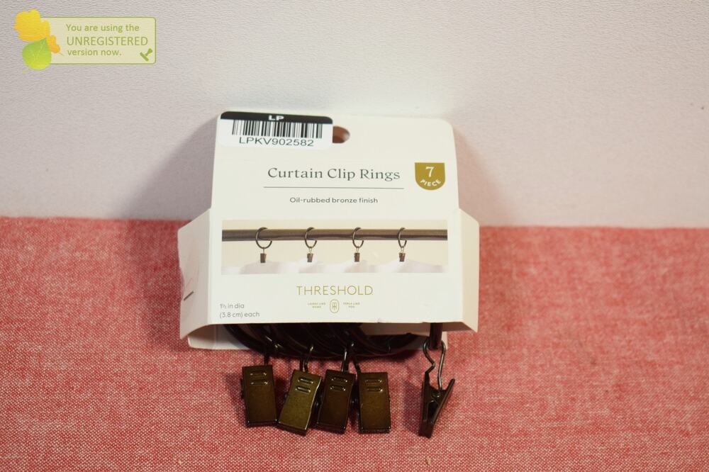 Threshold 1.5" Curtain Clip Rings Set Oil Rubbed Bronze
